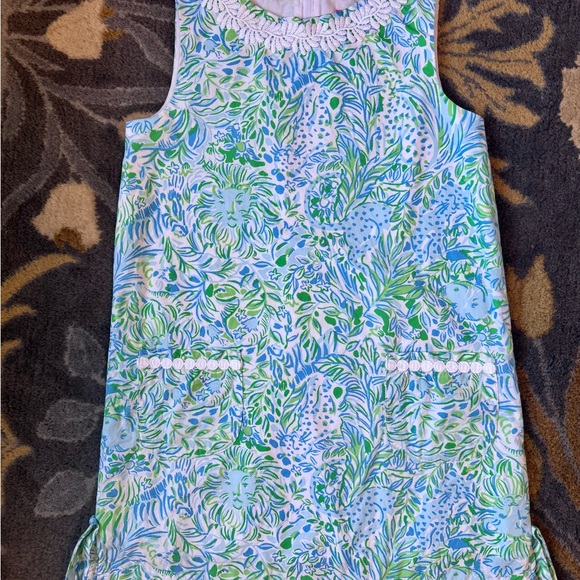 Lilly Pulitzer Girls' Hydra Blue Dandy Lions sheath - Picture 3 of 4